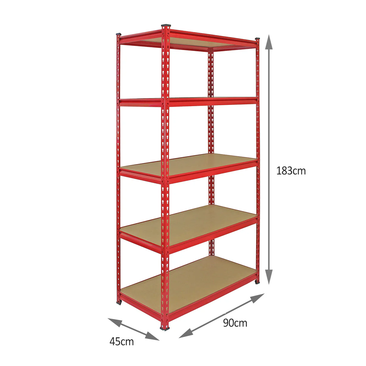 3 x Z-Rax Metal Racking Unit Red 90cm & Free Mallet - Image 6