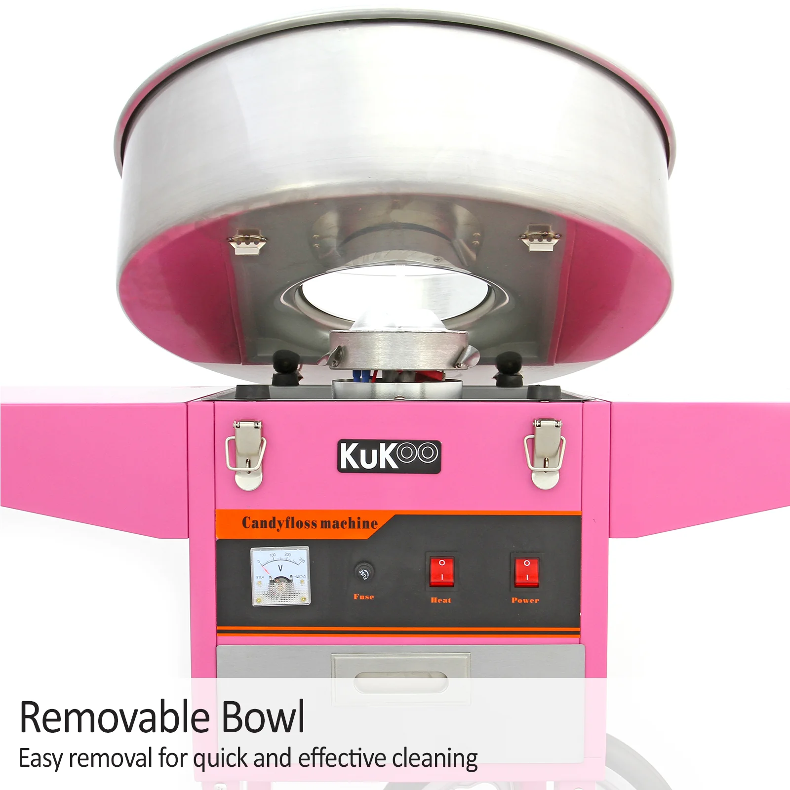 KuKoo 8oz Popcorn Machine & Candy Floss Machine with Carts - Image 8