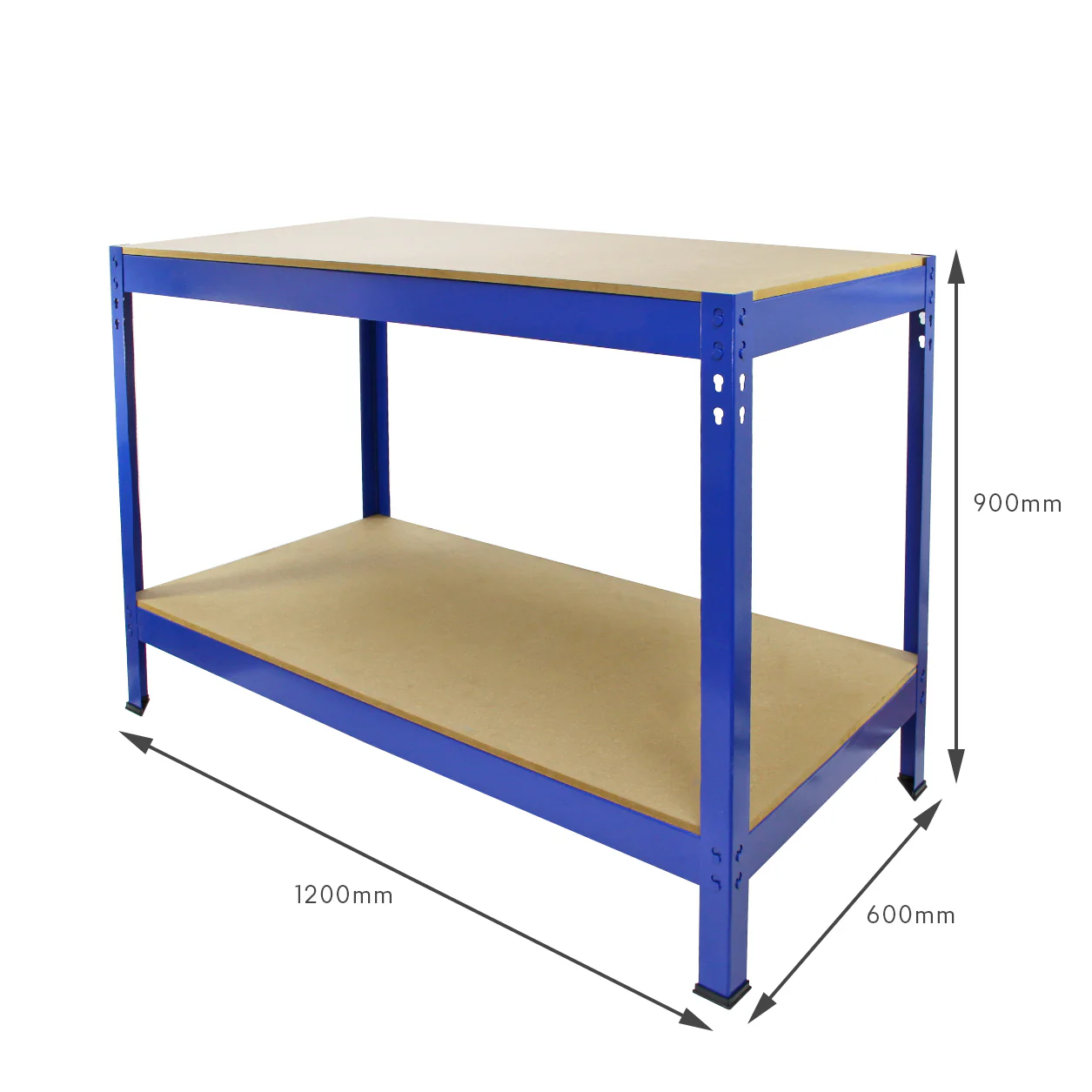 Monster Racking 2 x T-Rax 75cm Blue & Metal Storage Workbench - Image 11