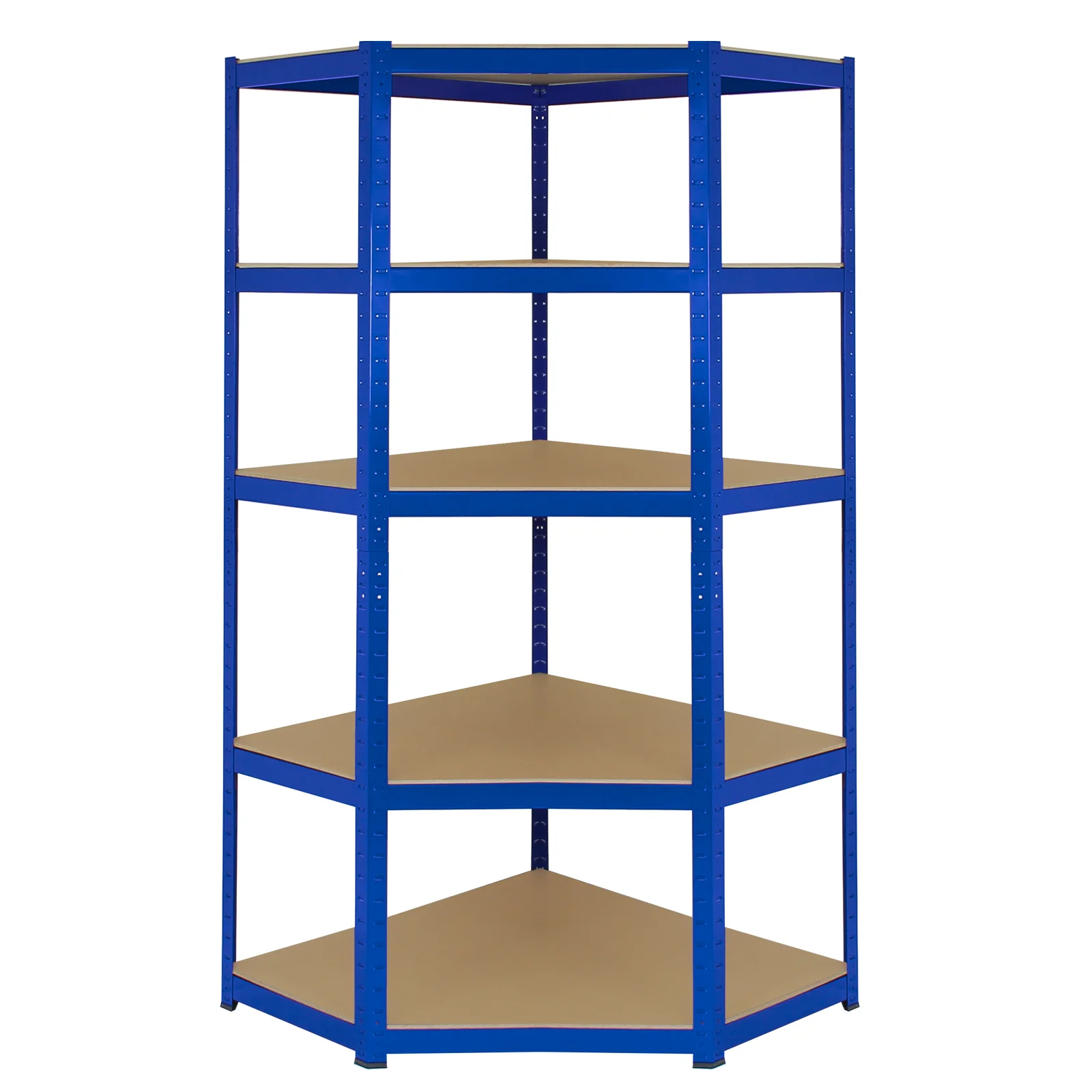 Monster Racking T-Rax Corner Shelving Unit & 4x 90cm Garage Storage Bays, Blue - Image 6