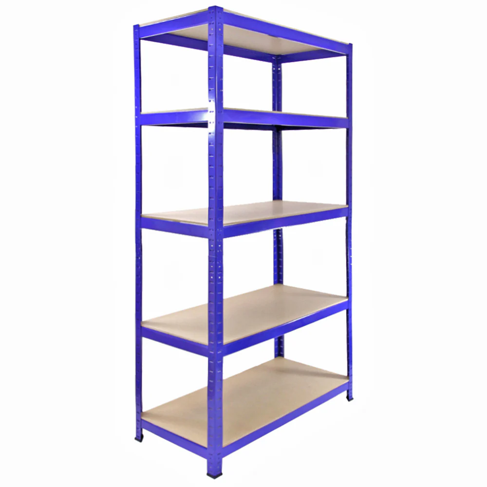Monster Racking T-Rax Metal Storage Shelves, Blue, 90cm W, 45cm D, Set of 4 - Image 3
