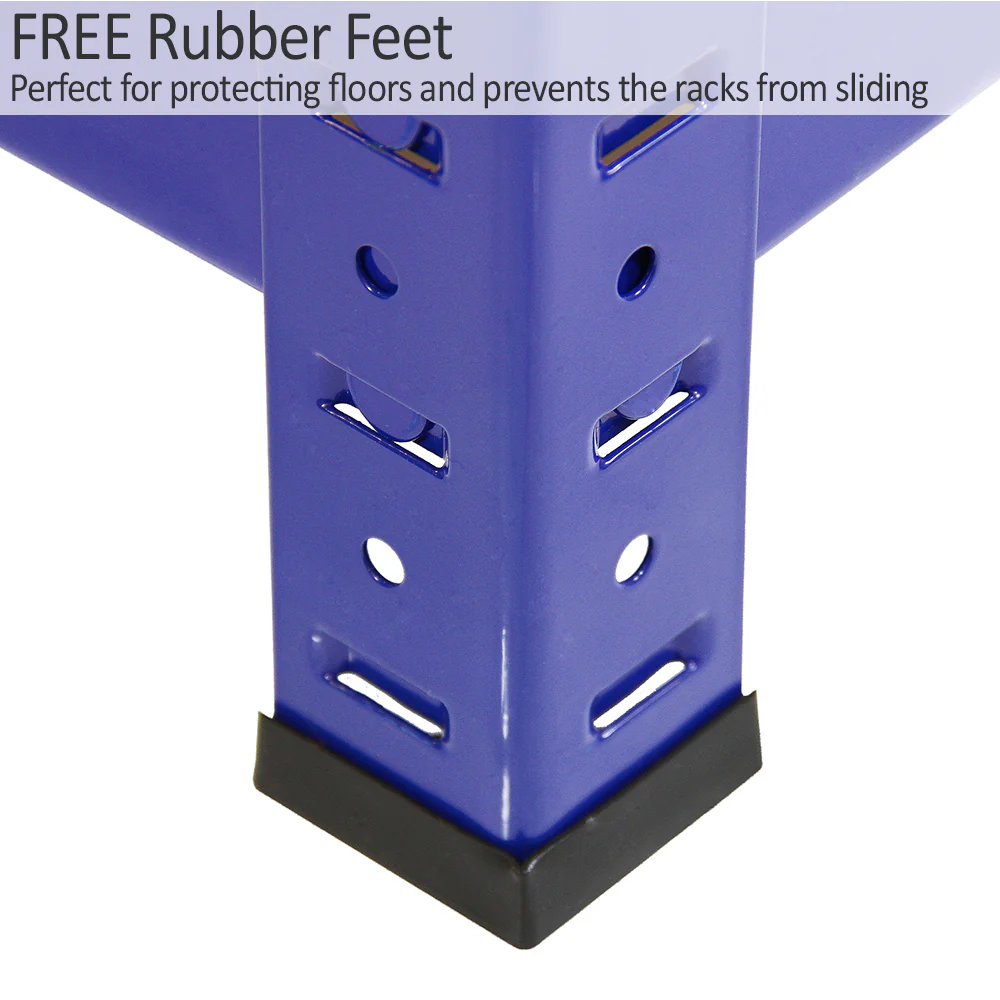 Monster Racking T-Rax Metal Storage Shelves, Blue, 90cm W, 45cm D, Set of 4 - Image 7