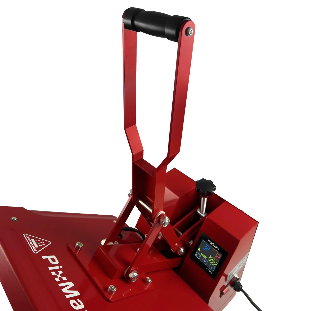 PixMax T-Shirt Sublimation Heat Press Machine, 38cm x 38cm Clam, Red - Image 7
